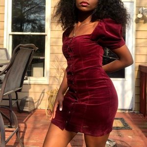 Velvet Red winter dress